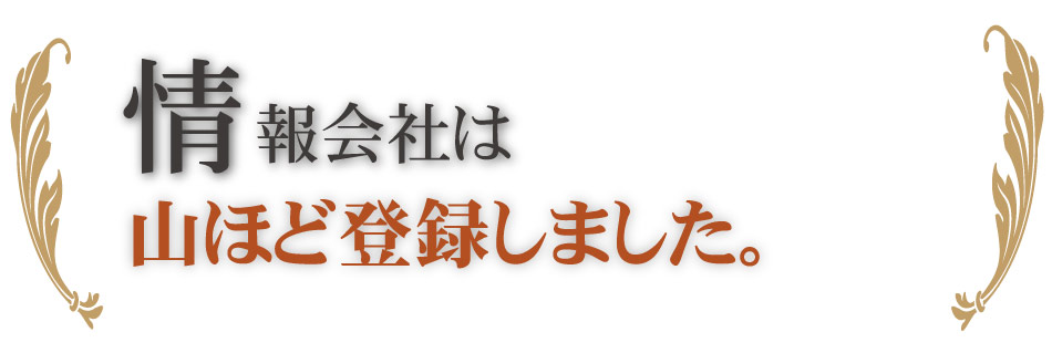 会社の経費で情報会社は山ほど登録しました。