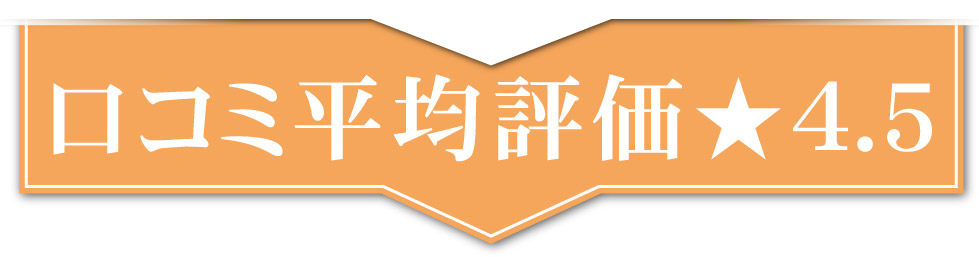 口コミ平均評価4.5